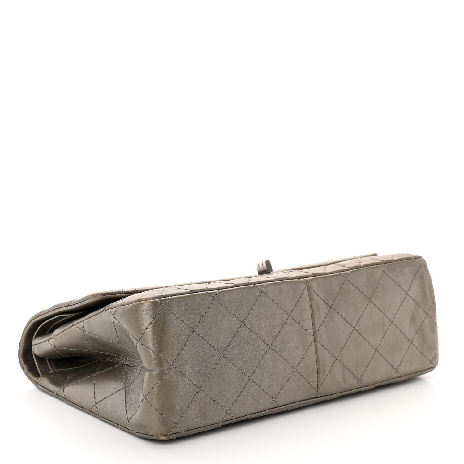 Chanel Metallic Aged Calfskin Quilted 2.55 Reissue 226 Flap Pewter 4 of 11