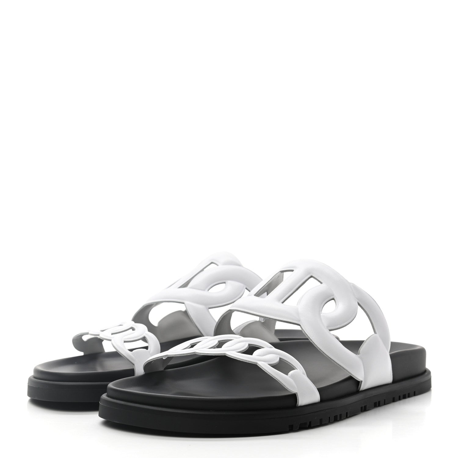 Hermes Nappa Extra Sandals 39 White 3 of 8
