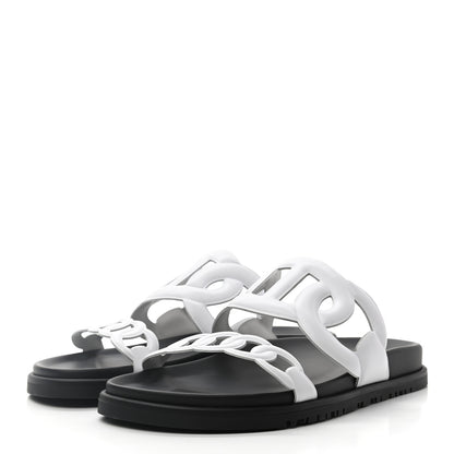 Hermes Nappa Extra Sandals 39 White 3 of 8
