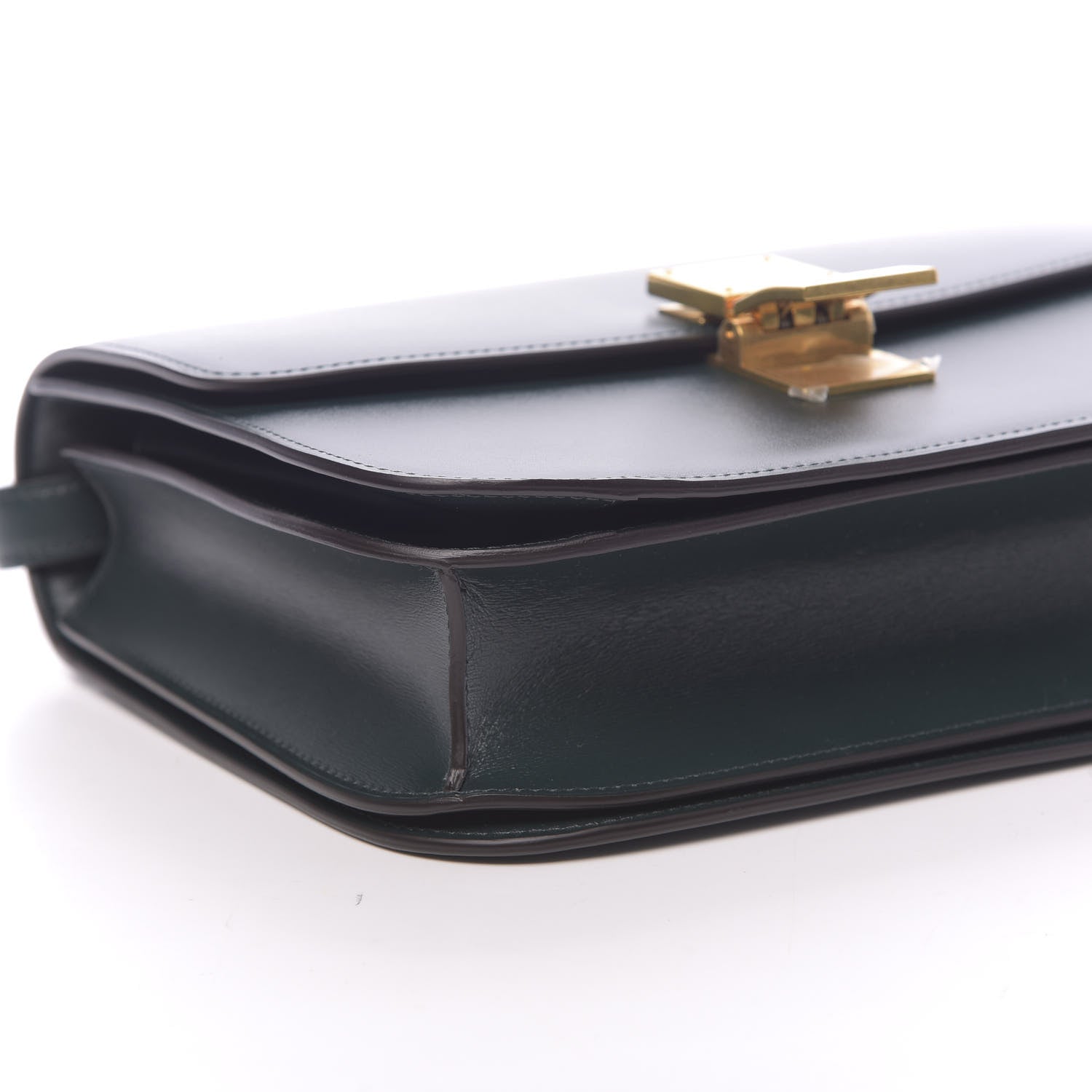 Celine Box Calfskin Medium Classic Box Flap Bag Dark Green 8 of 10