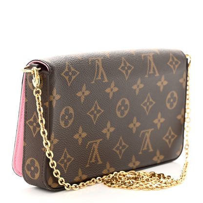 Louis Vuitton Monogram 2022 Christmas Animation Paris Pochette Felicie Chain Wallet Pink 4 of 11