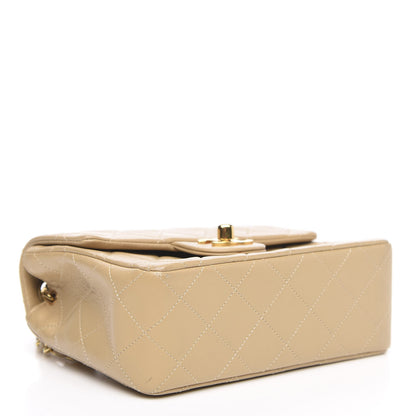 Chanel Lambskin Quilted Mini Square Flap Beige 4 of 12