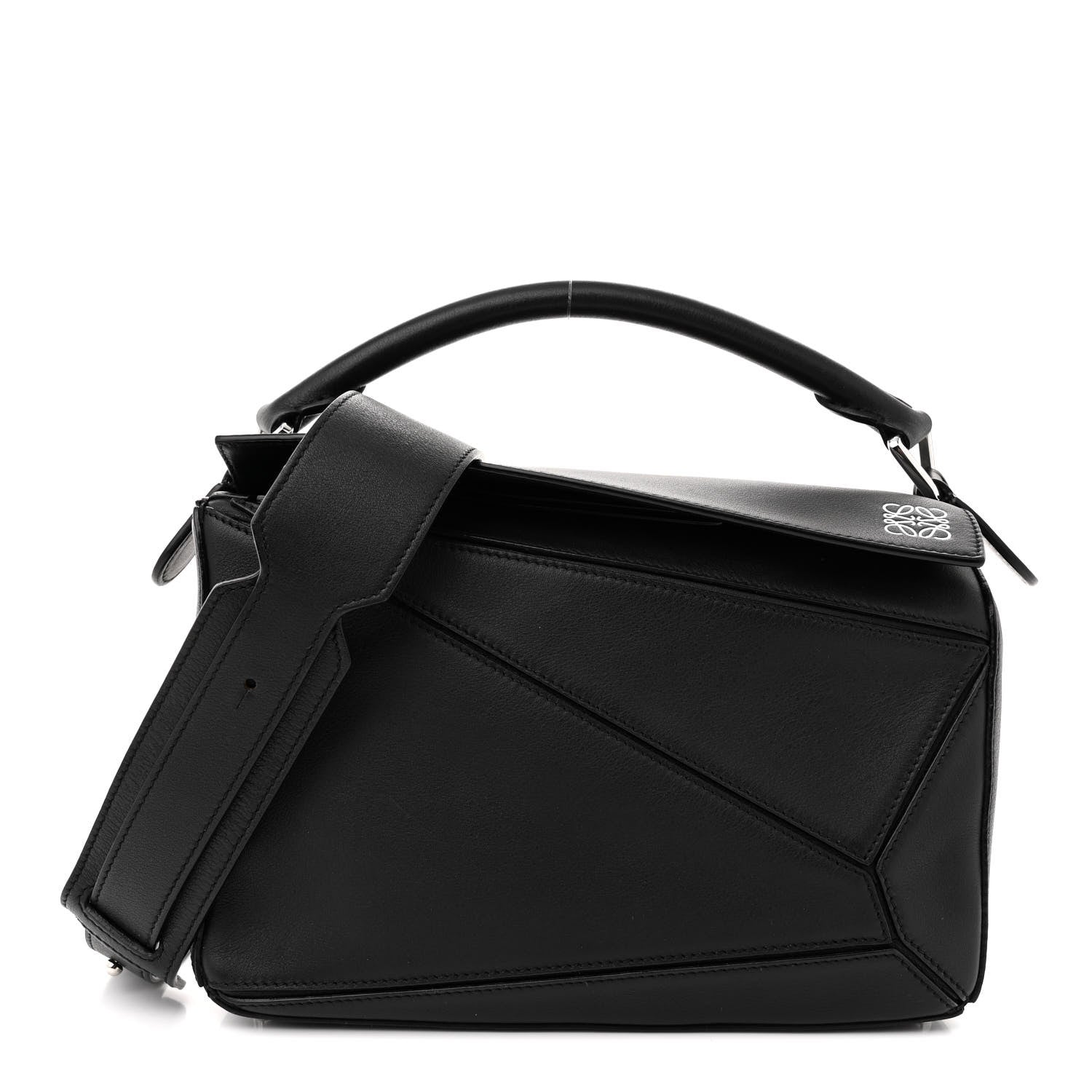 Loewe Calfskin Small Puzzle Bag Black 1 of 10