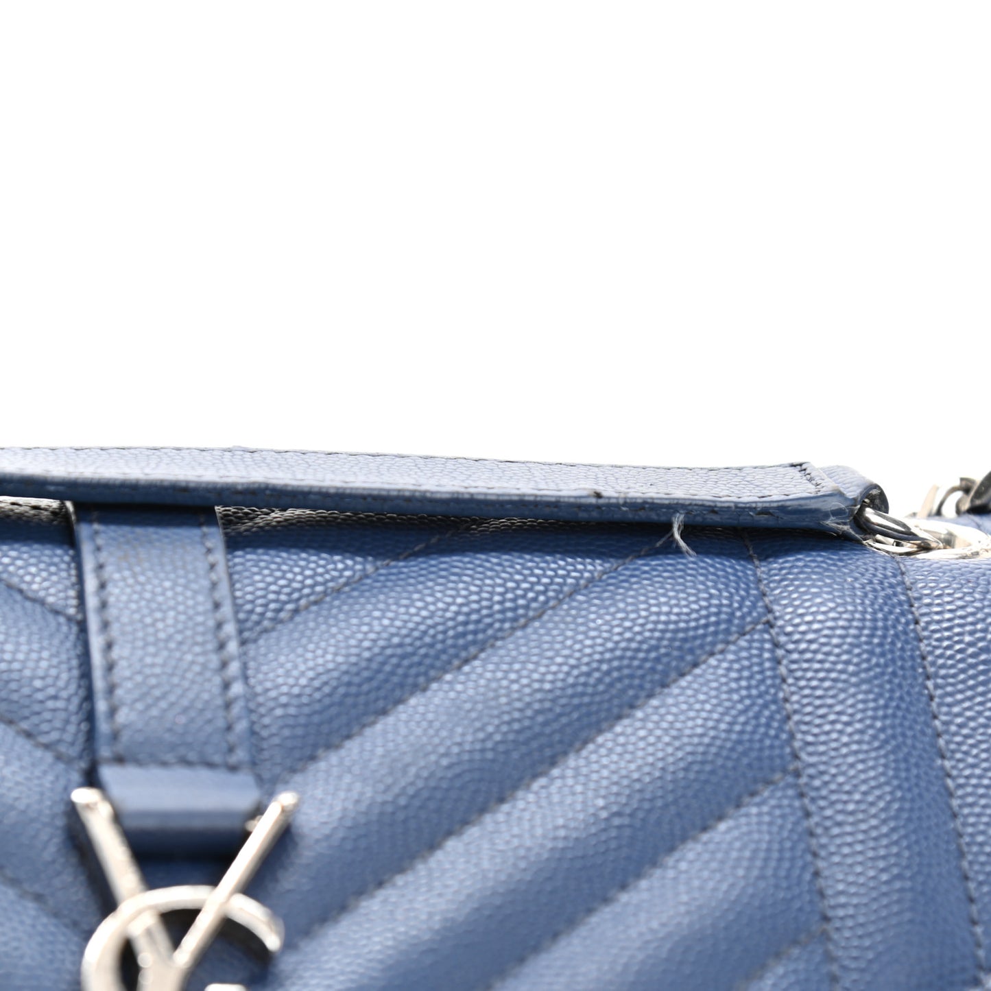 Grain De Poudre Textured Mixed Matelasse Triquilt Medium Monogram Satchel Denim