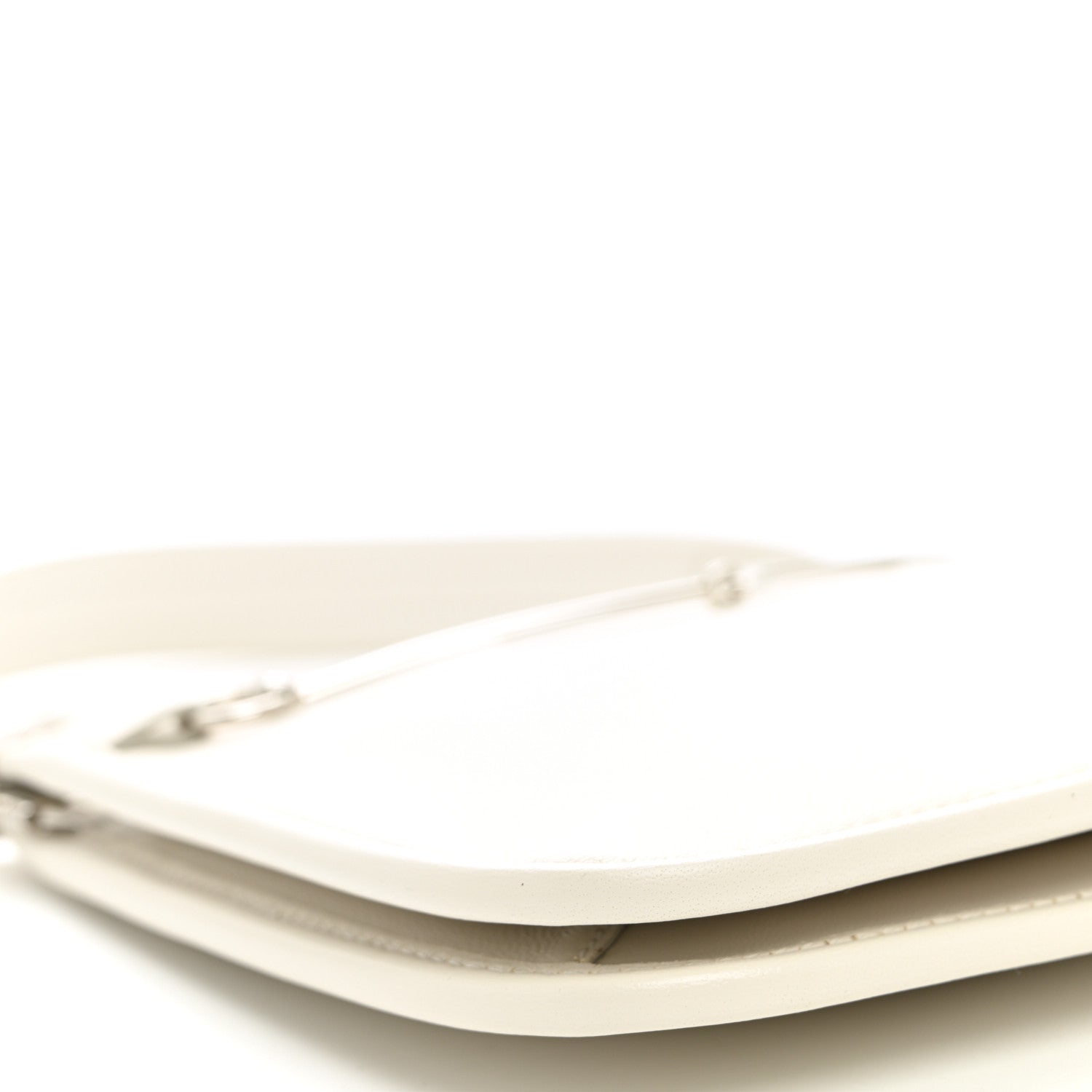 Gucci Calfskin Horsebit Slim Shoulder Bag White 9 of 10