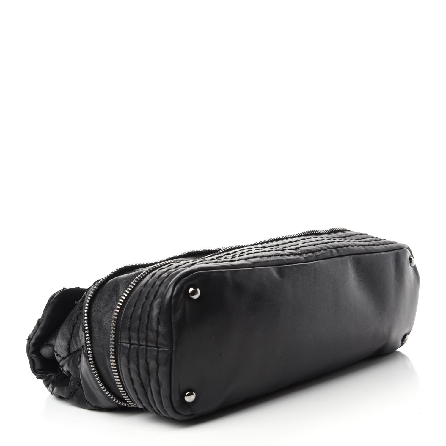 Chanel Calfskin Stitched Large Expandable Flap Bag Black 7 of 16