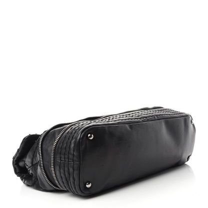 Chanel Calfskin Stitched Large Expandable Flap Bag Black 7 of 16