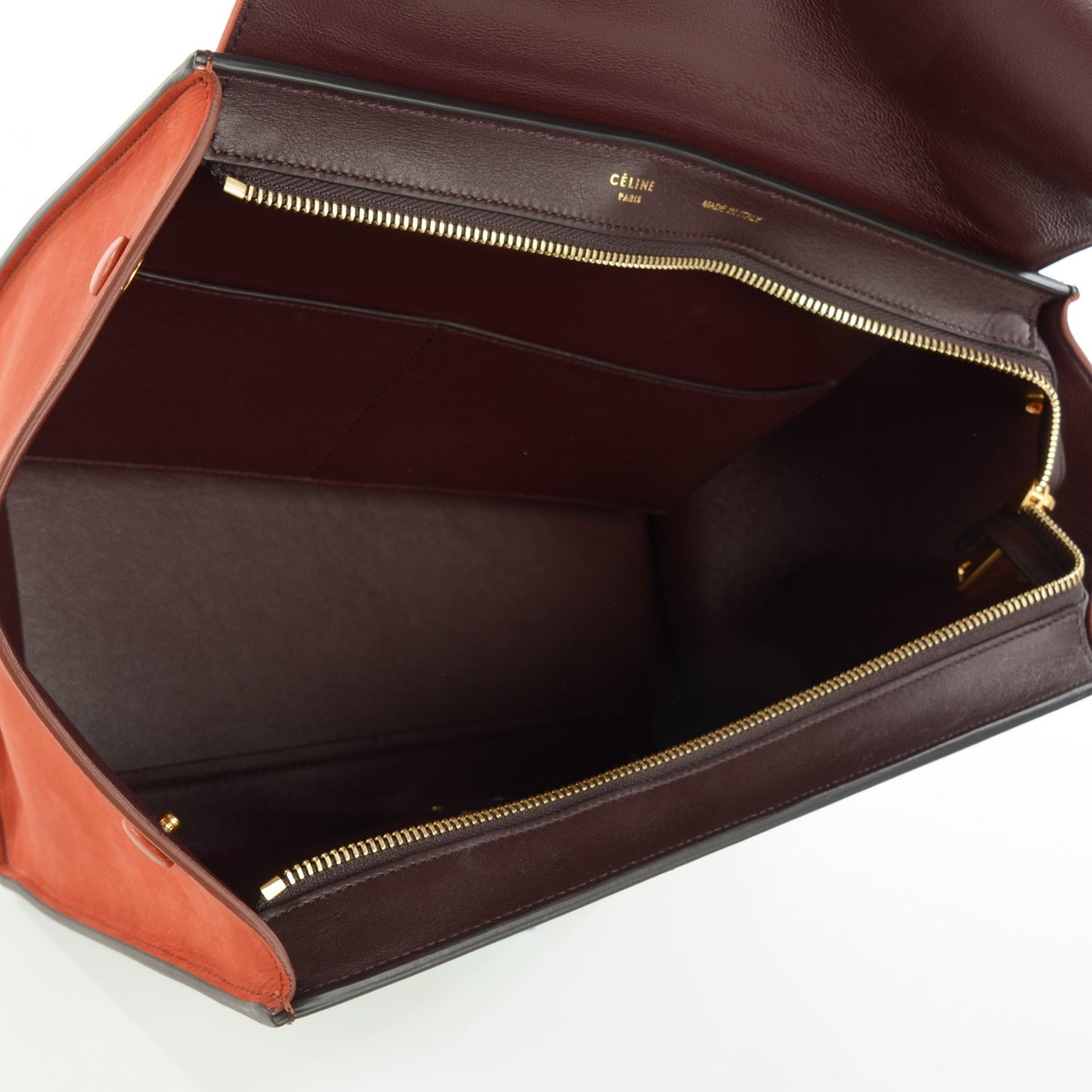 Smooth Calfskin Nubuck Small Tri-Color Trapeze