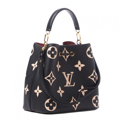 Louis Vuitton Empreinte Monogram Giant Neonoe MM Black Beige 3 of 9