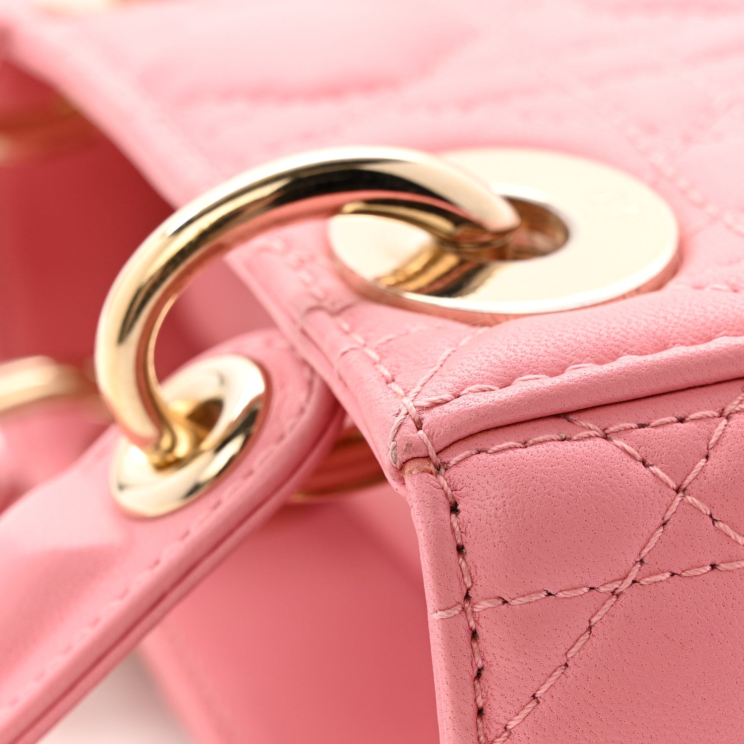 Christian Dior Lambskin Cannage Mini Lady Dior Light Pink 11 of 12