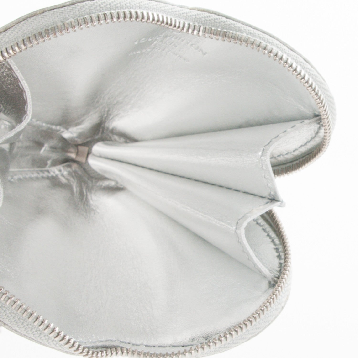 Louis Vuitton Monogram Miroir Heart Coin Purse Silver 5 of 6