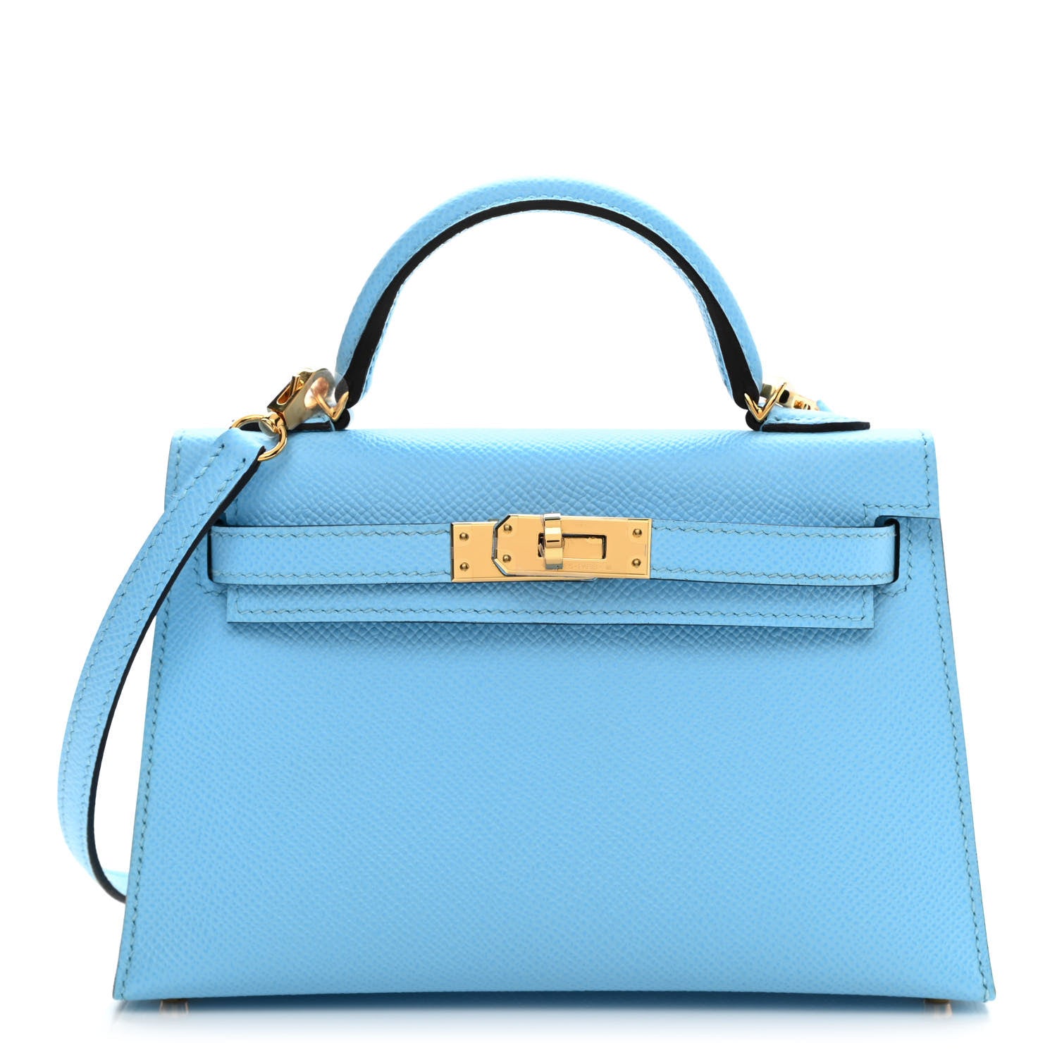 Hermes Epsom Mini Kelly Sellier 20 Celeste 1 of 12