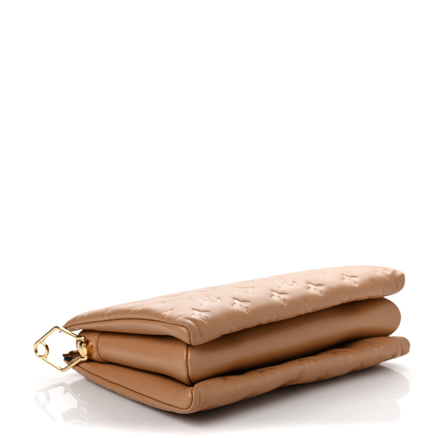 Louis Vuitton Lambskin Embossed Monogram Coussin PM Camel 4 of 8