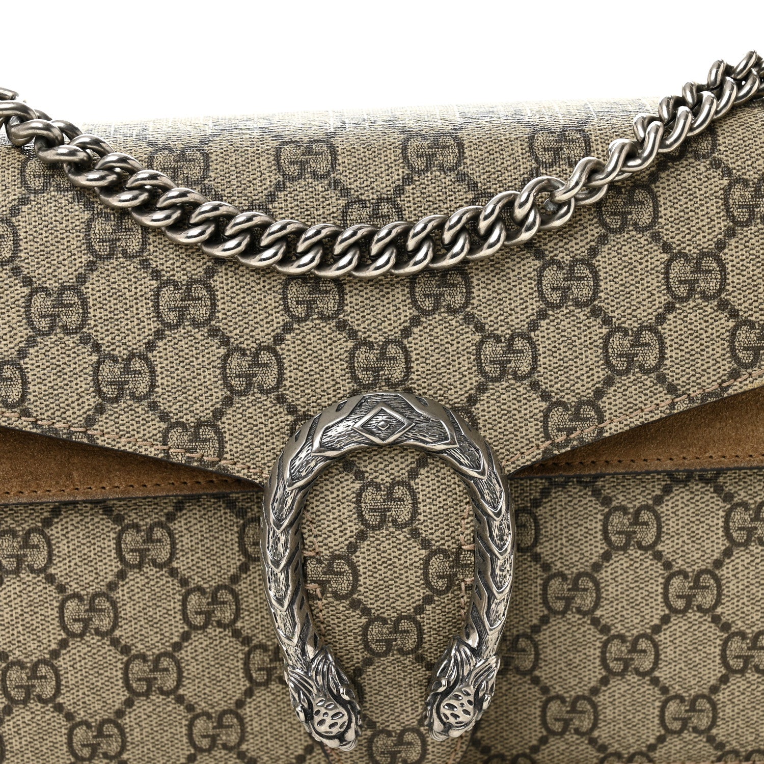 Gucci GG Supreme Monogram Small Dionysus Shoulder Bag Taupe 8 of 11