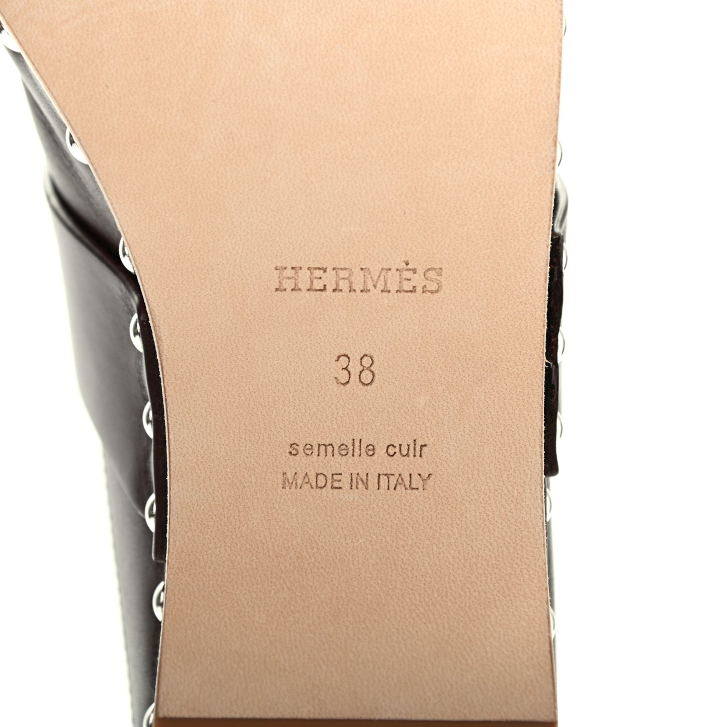 Calfskin Calya Mules 38 Cafe