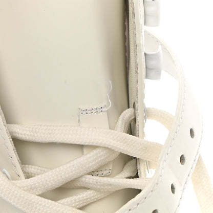 Prada Spazzolato Rois Re-Nylon Metal Triangle Logo Monolith Pouch Pocket 55mm Boots 35 White 11 of 16