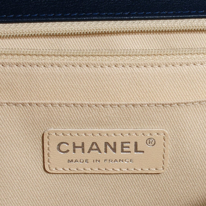 Chanel Calfskin Quilted In The Business Flap Dark Blue 8 of 9