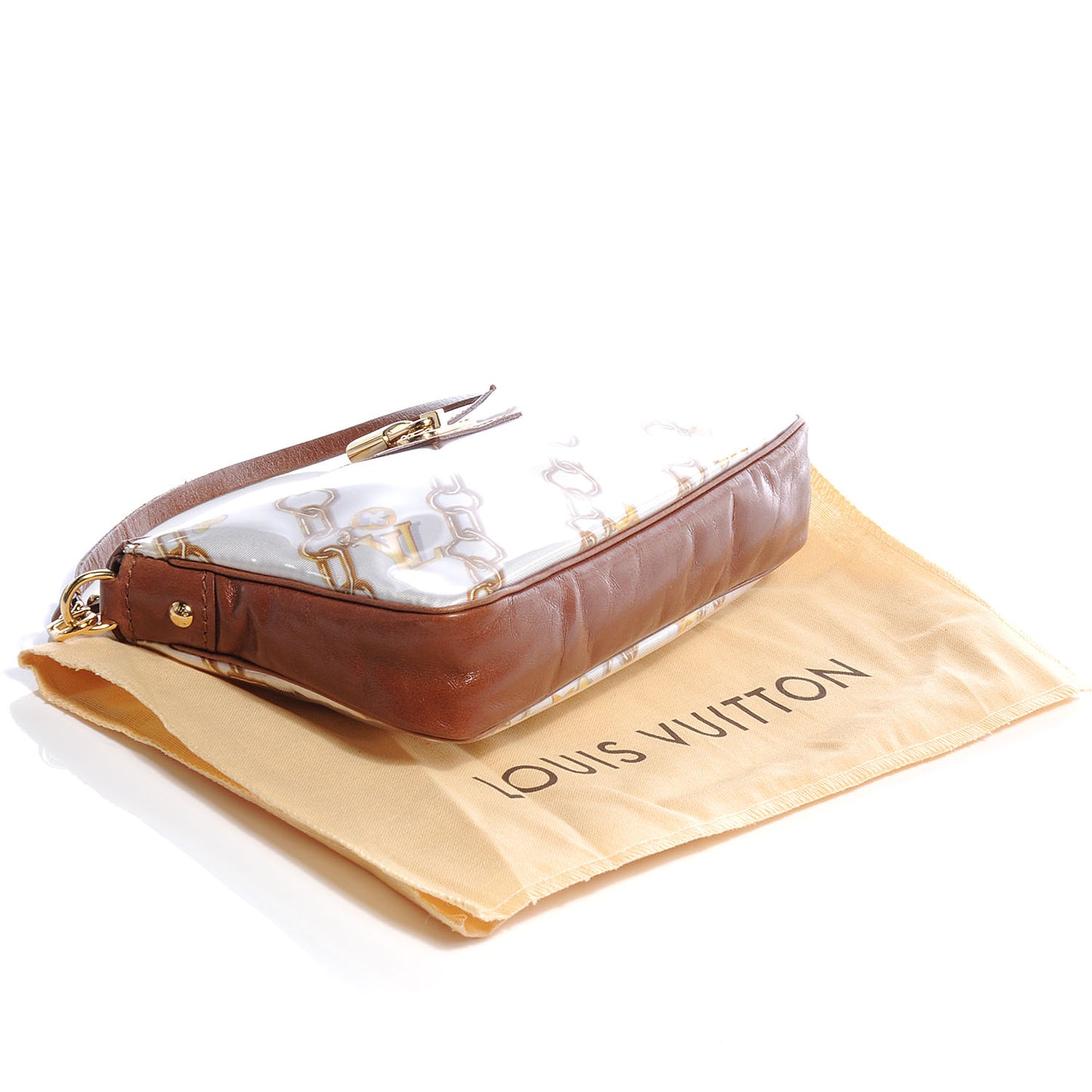 Monogram Charms Pochette Accessories Bag White