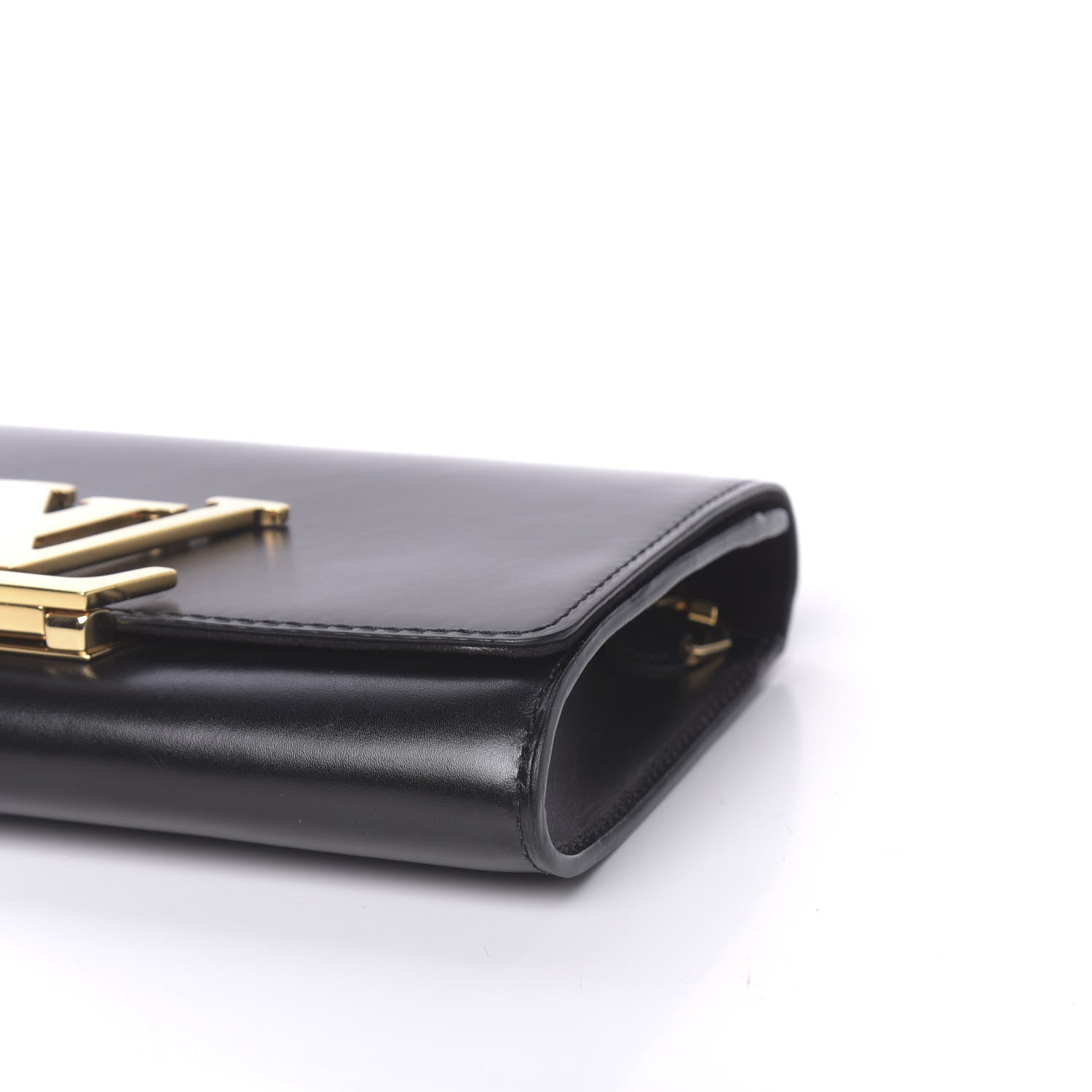 Louis Vuitton Calfskin Chain Louise MM Black 8 of 9