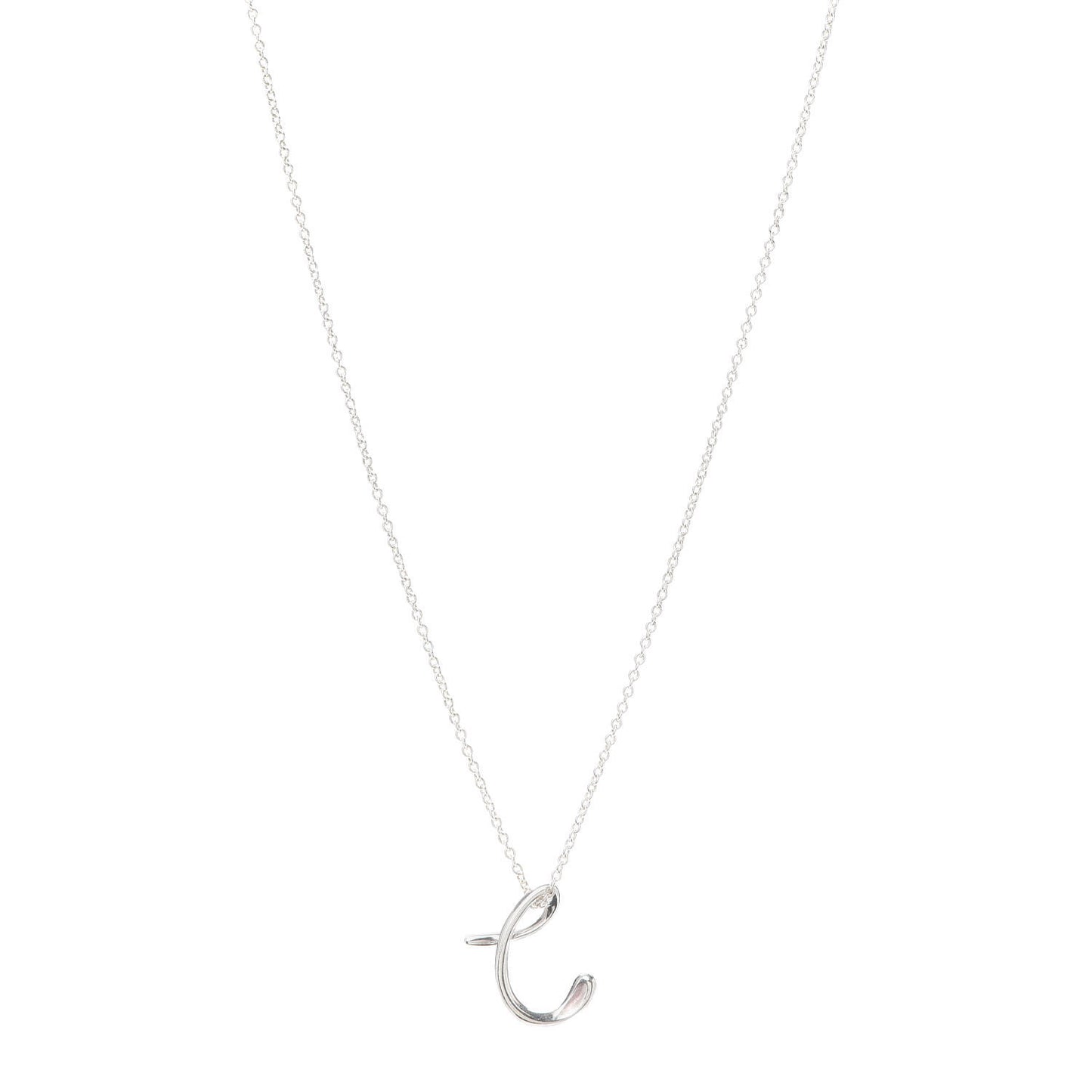 Sterling Silver Elsa Peretti Letter C Pendant Necklace