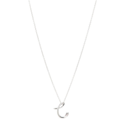 Tiffany Sterling Silver Elsa Peretti Letter C Pendant Necklace 1 of 5