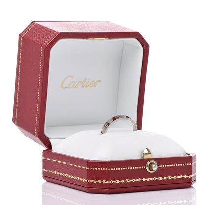 Cartier 18K White Gold 3.5mm LOVE Wedding Band Ring 58 8.25 6 of 6