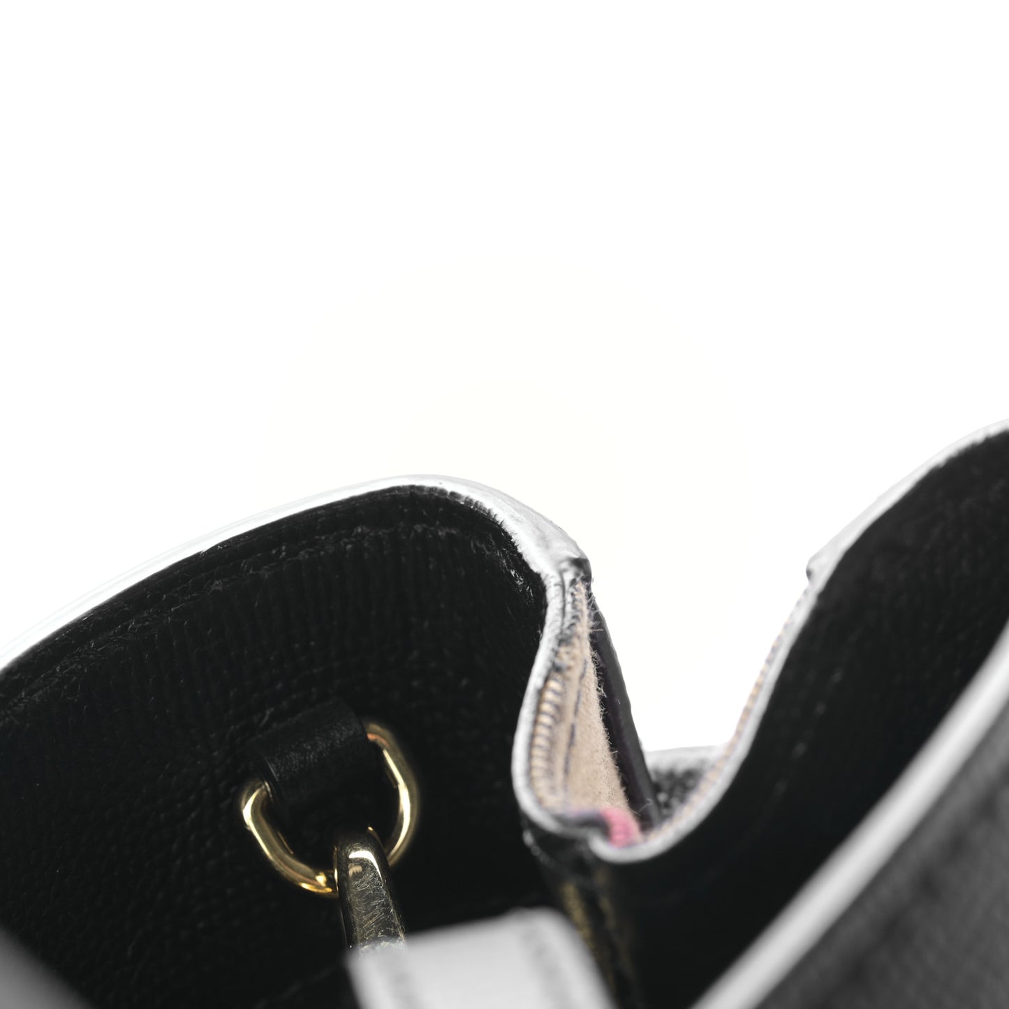 Grainy Calfskin House Check Large Banner Tote Black