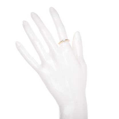 Tiffany 18K Yellow Gold Platinum .20ct Diamond Ring 51 5.75 2 of 5