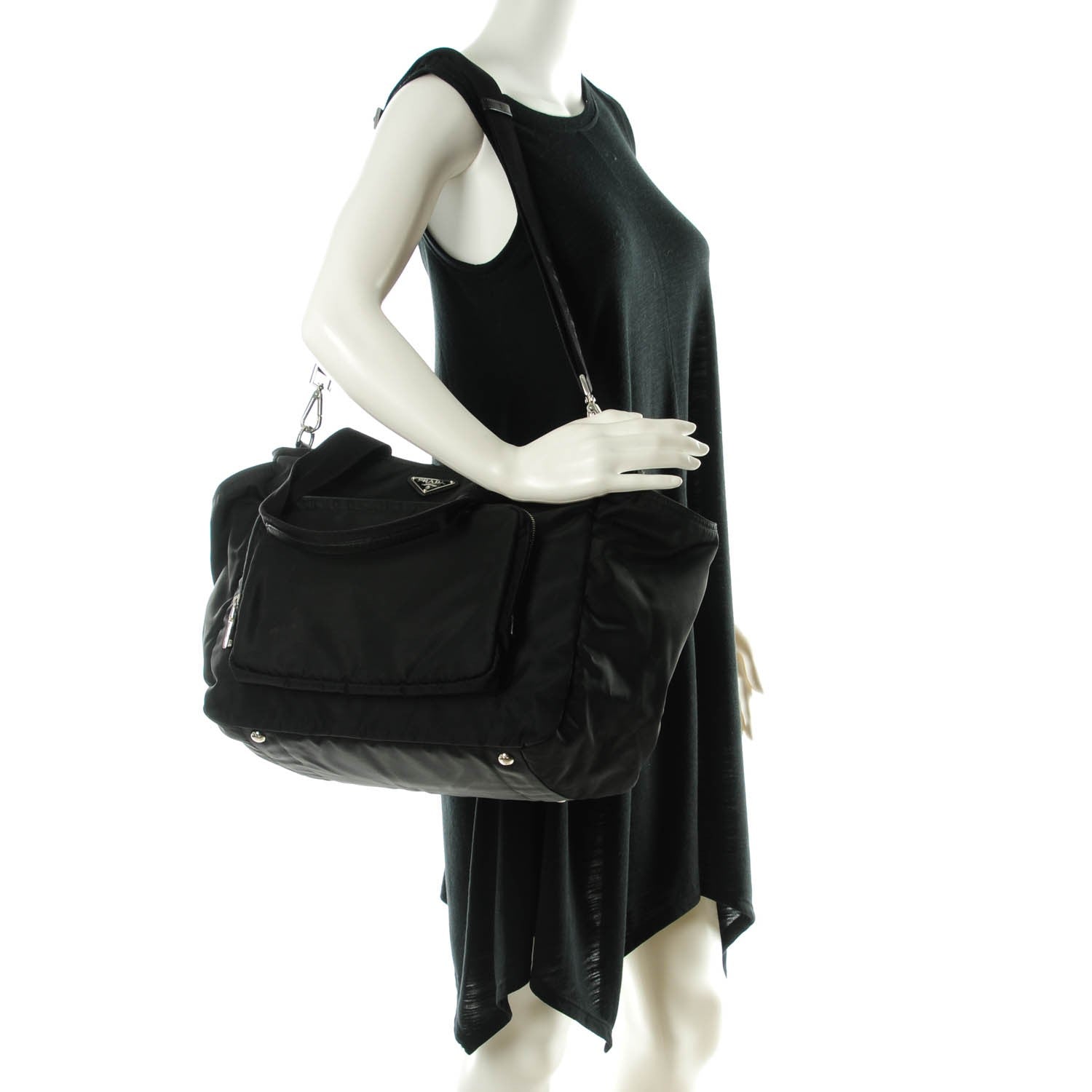 Prada Tessuto Nylon Vela Diaper Bag Black 2 of 9