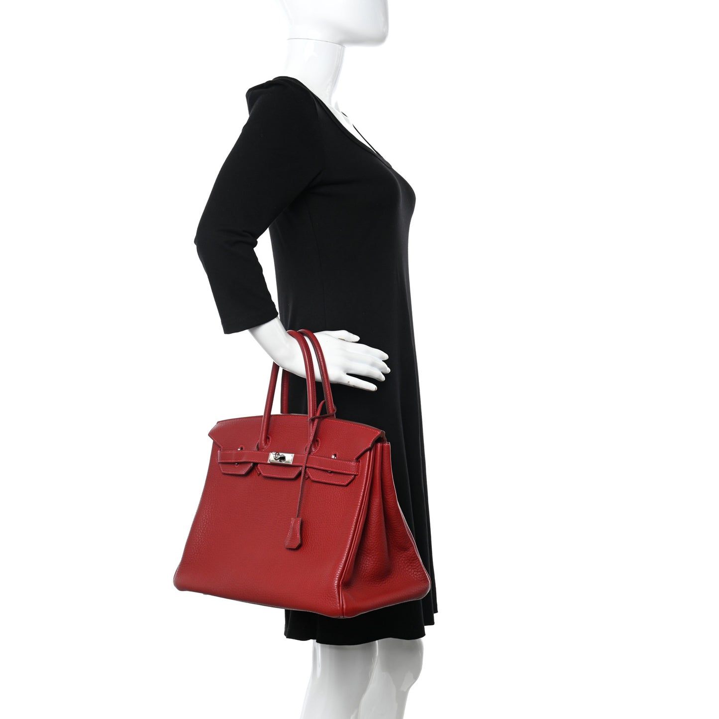 Taurillon Clemence Birkin 35 Rouge Vif