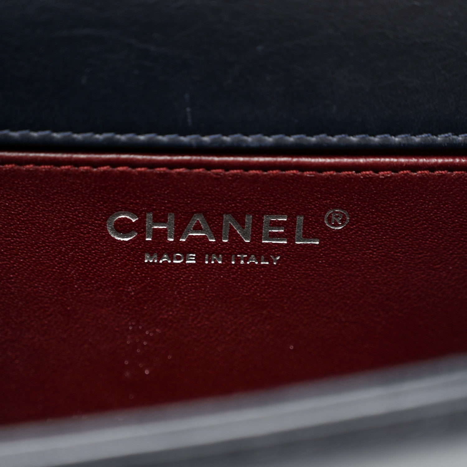 Chanel Calfskin Embossed Medium Paris Salzburg Boy Flap Navy 6 of 10