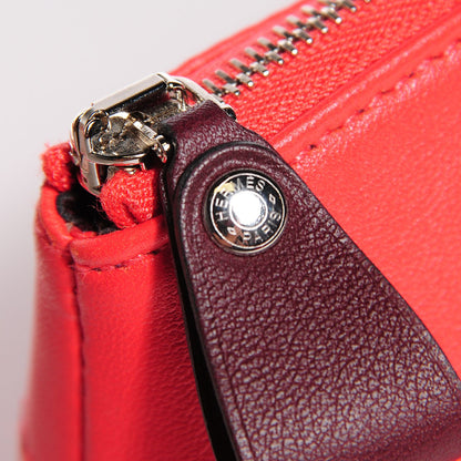 Hermes Milo Lambskin Swift Calfskin Tohubohu Pouch GM Rose Jaipur Prune 10 of 11