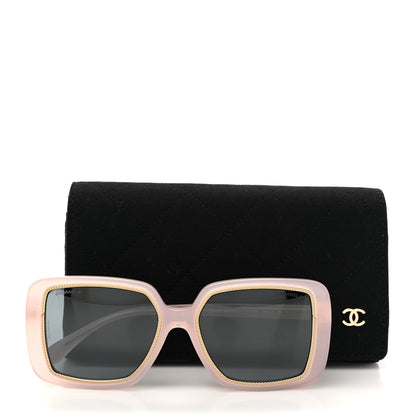 Chanel Acetate Chain Square Sunglasses 71709A Pale Pink 8 of 8