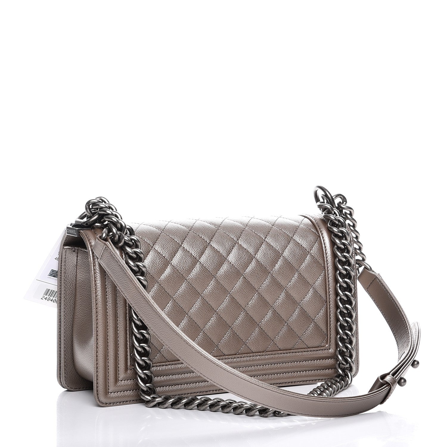 Chanel Metallic Caviar Quilted Medium Boy Flap Copper 3 of 8