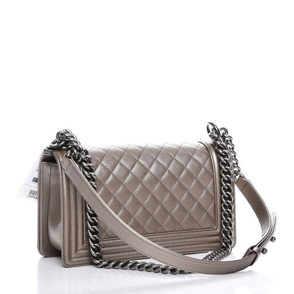 Chanel Metallic Caviar Quilted Medium Boy Flap Copper 3 of 8