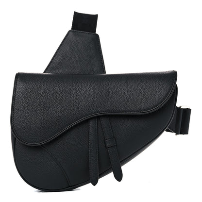Christian Dior Grained Calfskin Kim Jones Saddle Bag Black 1 of 9