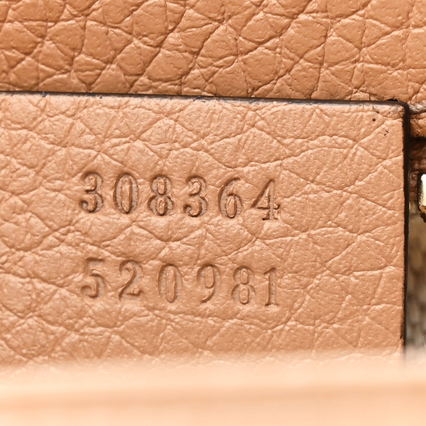 Pebbled Calfskin Small Soho Disco Bag Camelia