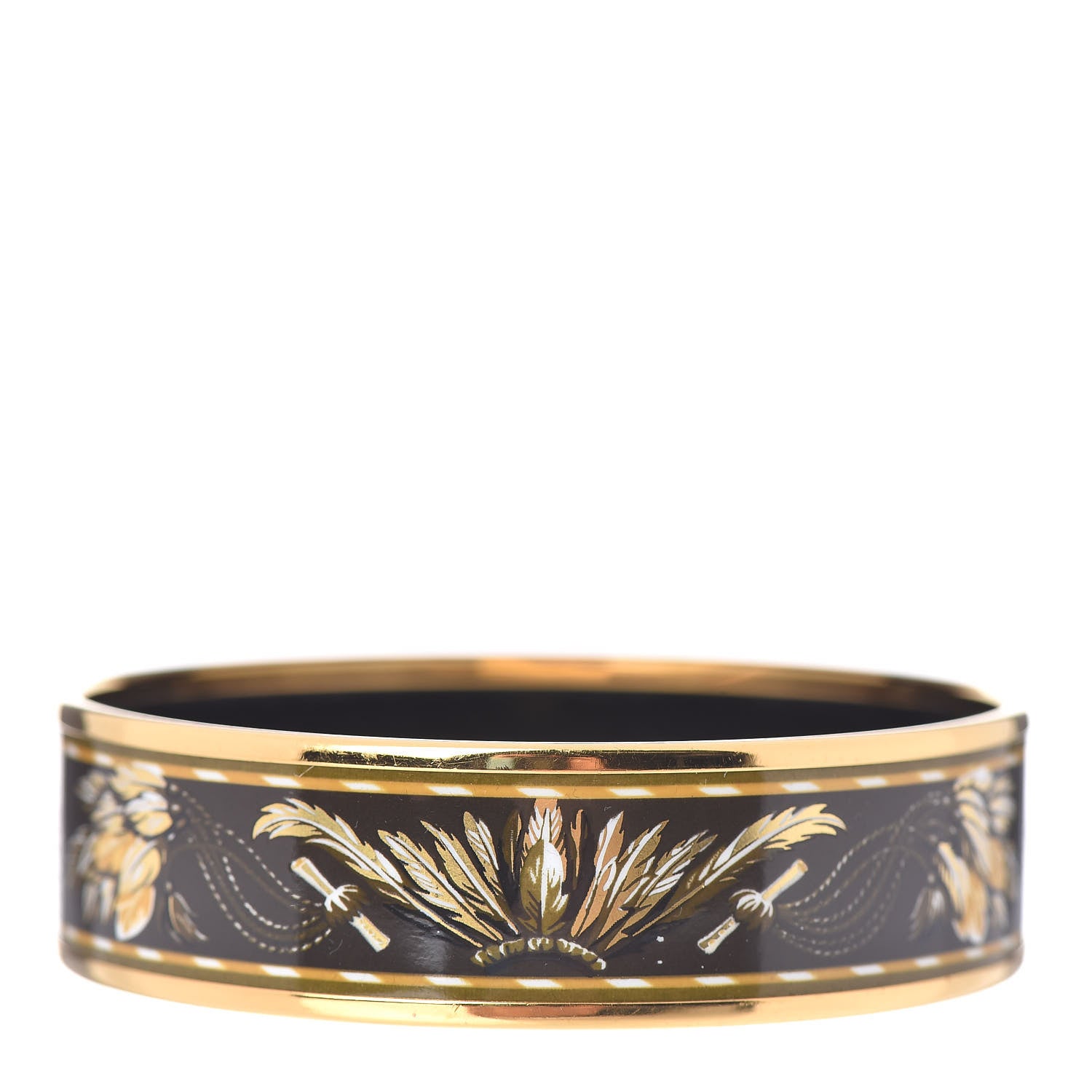Hermes Enamel Printed Brazil Wide Bracelet 70 3 of 4