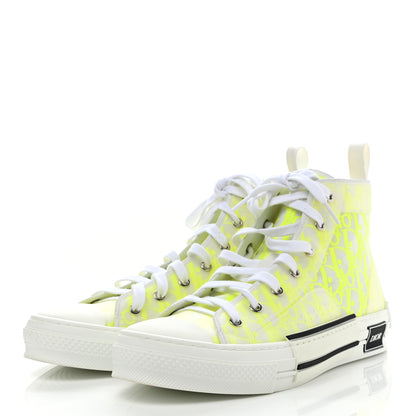 Christian Dior Technical Canvas Oblique Mens B23 High Top Sneakers 44 Yellow 3 of 13