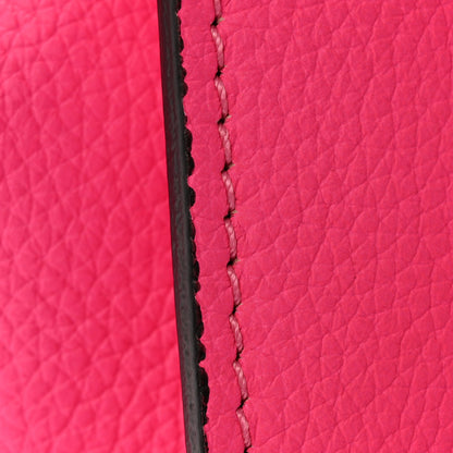 Celine Drummed Calfskin Mini Luggage Fluo Pink 11 of 13