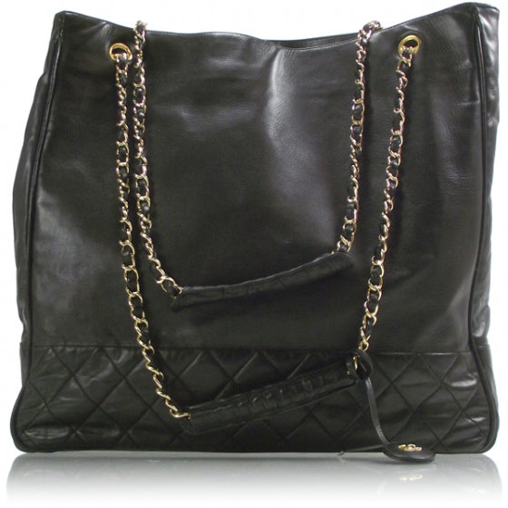 Chanel Lambskin Shopping Tote Black 1 of 8