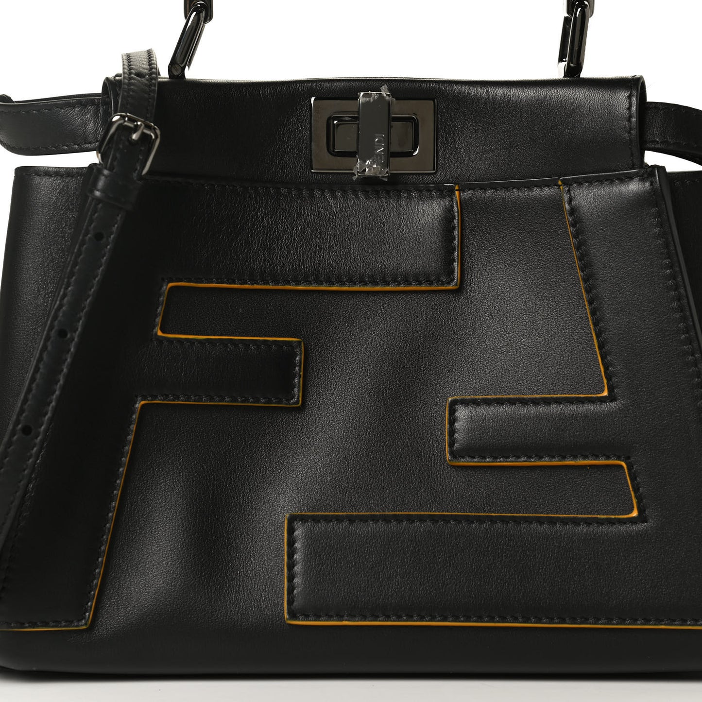 Nappa FF Mini Peekaboo Iconic Satchel Black Sunflower