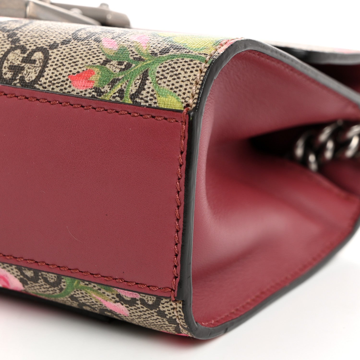 Gucci GG Supreme Monogram Blooms Small Padlock Shoulder Bag Beige Multicolor Dry Rose 10 of 11