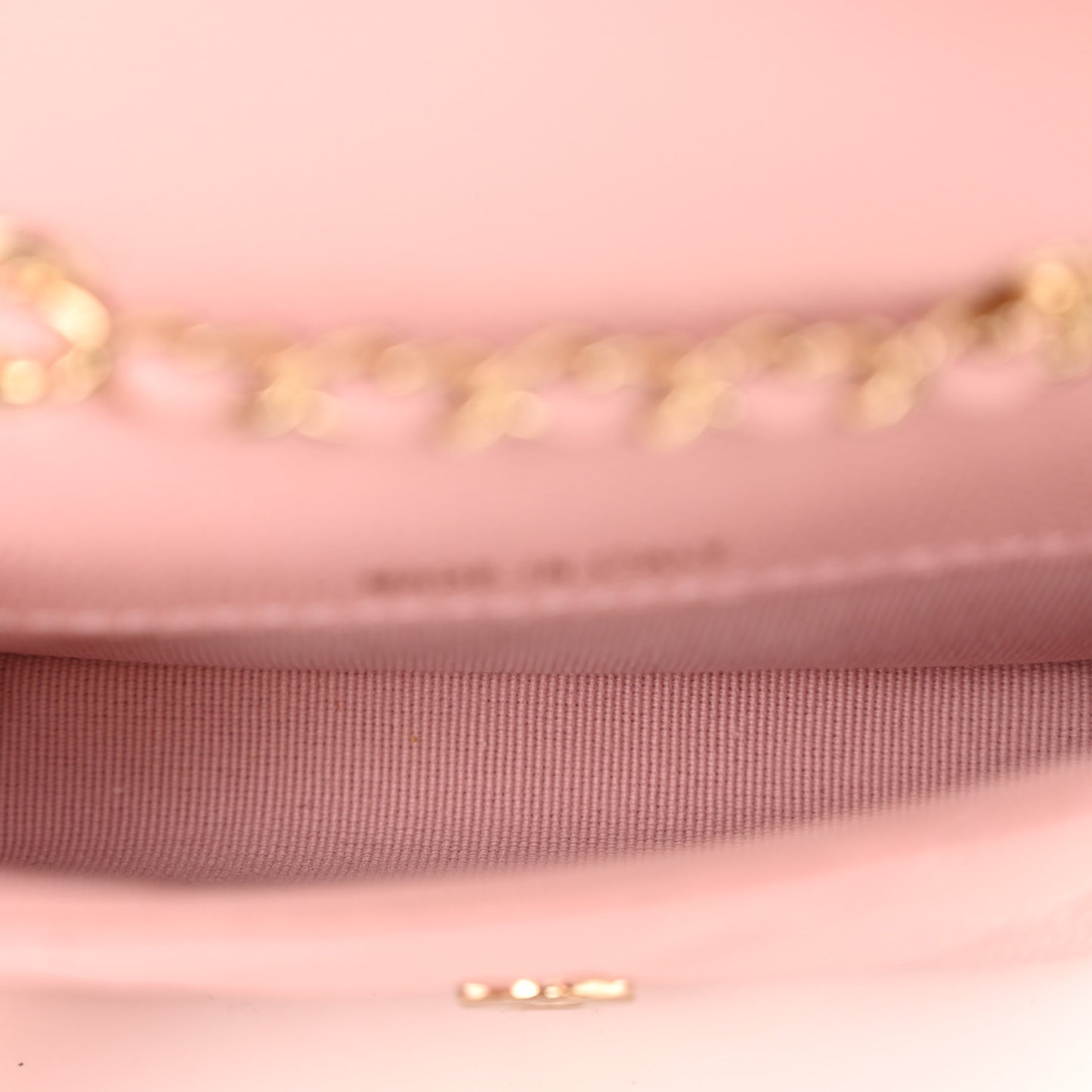 Caviar Quilted Mini Chain Belt Bag Light Pink