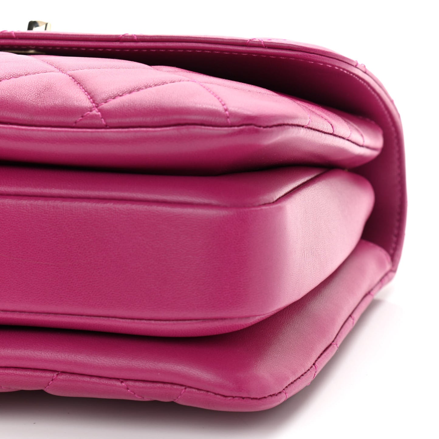 Lambskin Quilted Small Trendy CC Flap Dual Handle Bag Pink
