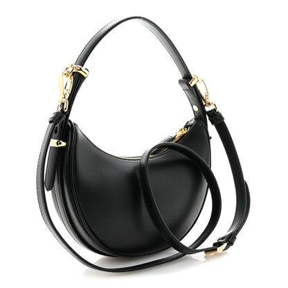 Prada Soft Calfskin Arque Shoulder Bag Black 3 of 9