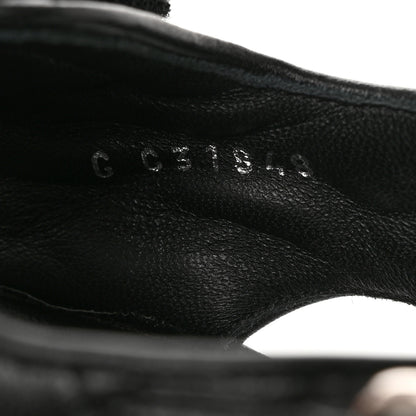 Chanel Lambskin Quilted Velcro Dad Sandals 37 So Black 7 of 9