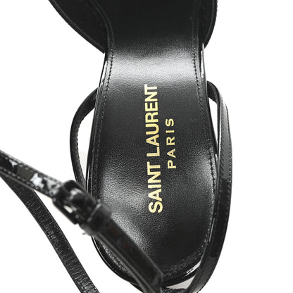Saint Laurent Patent Crystal Anouk 115 Ankle Strap Pumps 38 Black 8 of 9