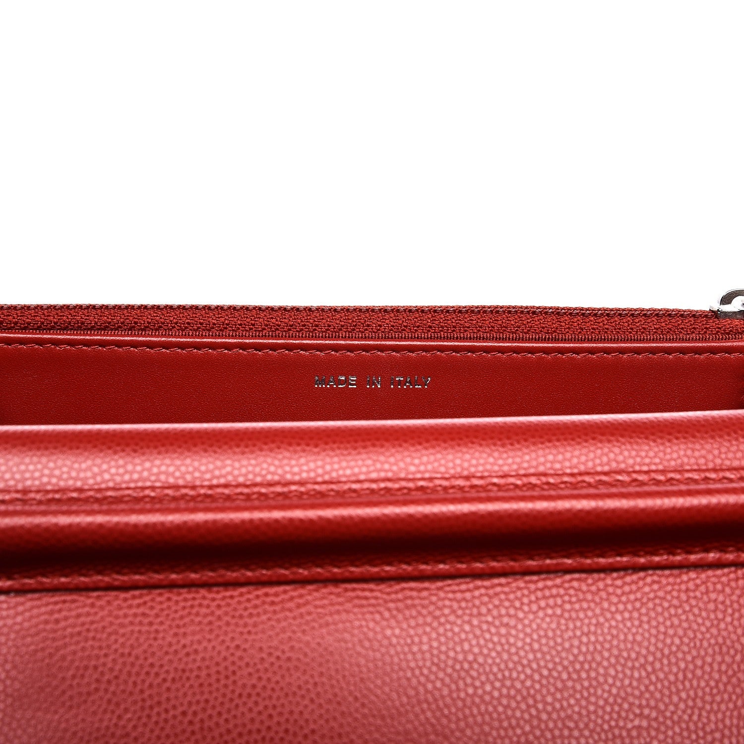 Chanel Caviar Chevron Quilted Wallet On Chain WOC Red 7 of 9