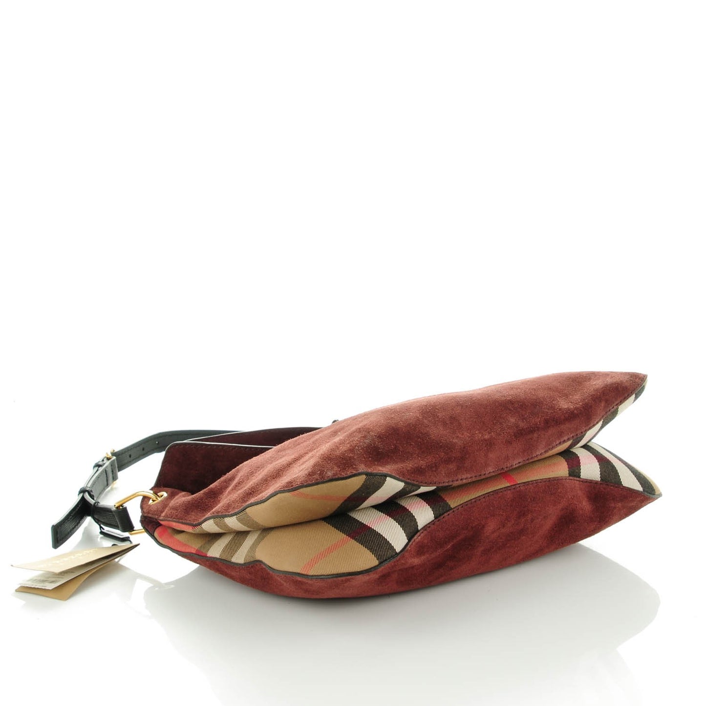 Suede House Check Cornwall Hobo Mahogany Red